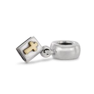 Pandora Holy Bible Dangle with 14k 585 Gold Cross 🌺🙏
